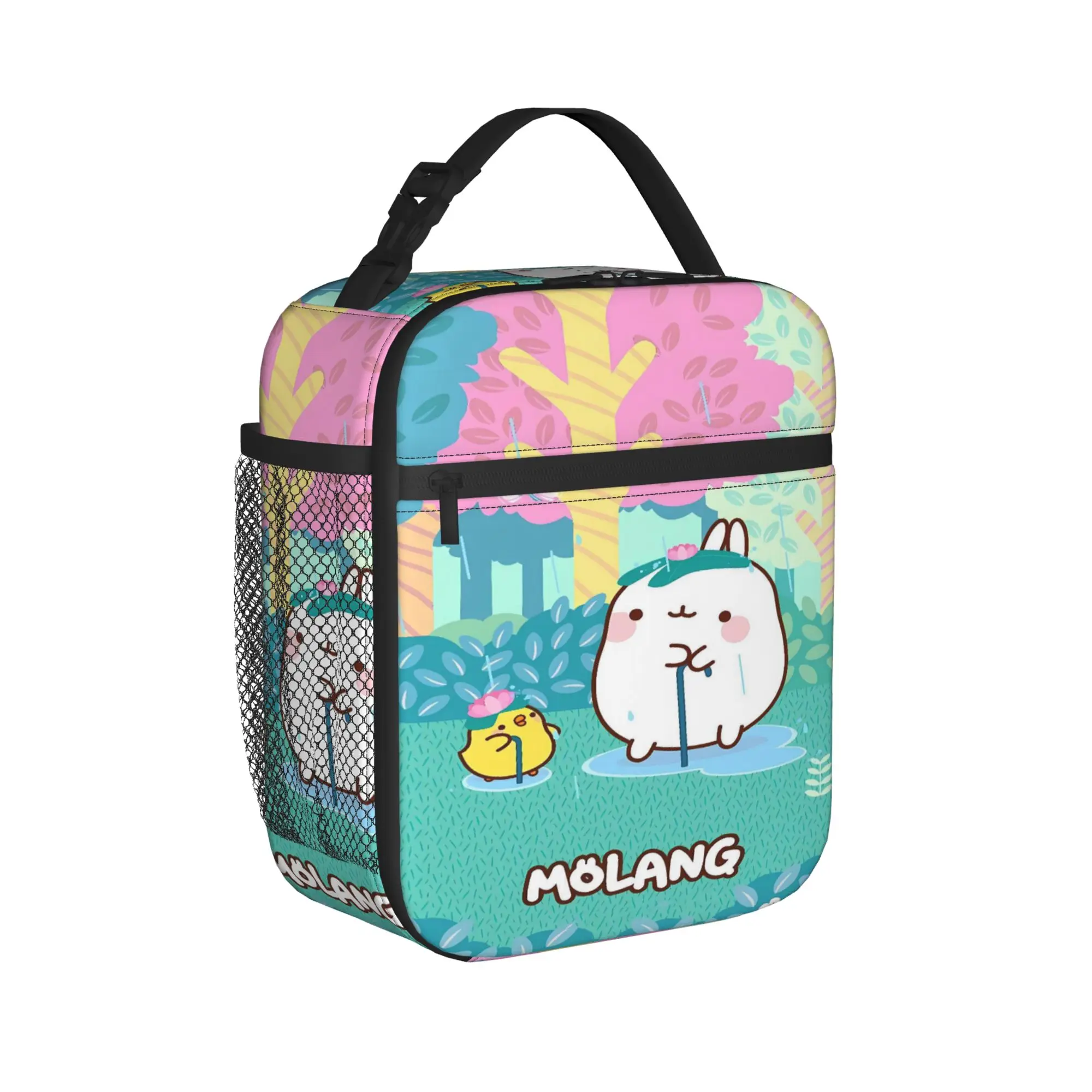 Molang Funny Cartoon Lunch Bag For Child  Print Lunch Box Funny Travel Cooler Bag Portable Oxford Thermal Lunch Bags