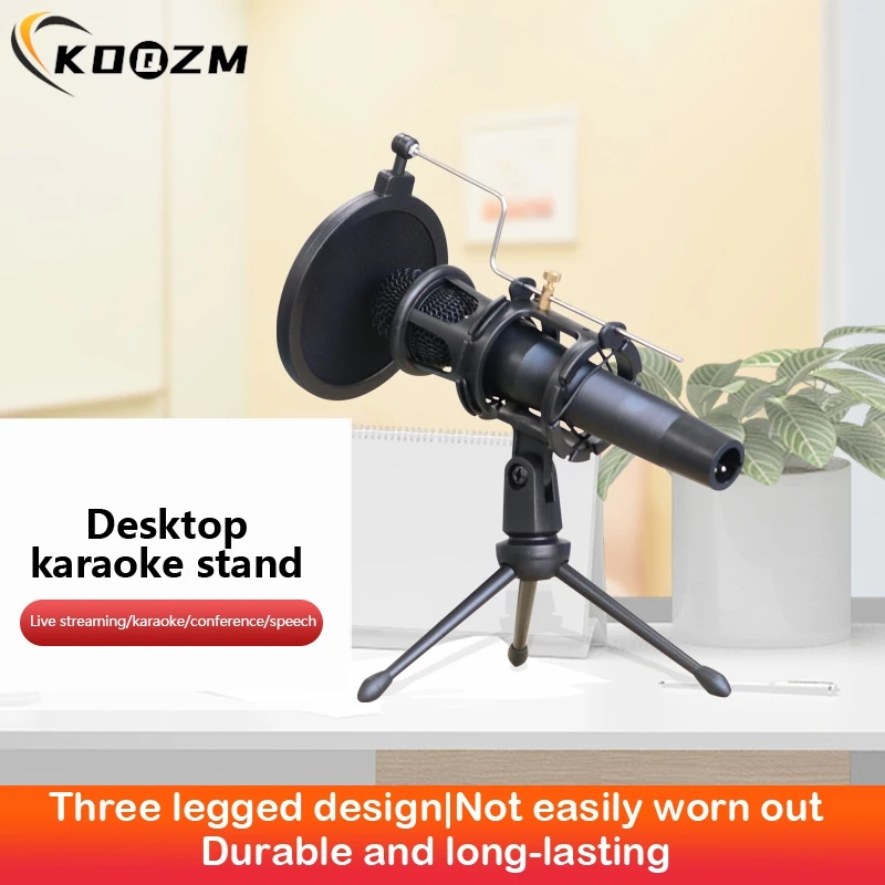 1set Desktop Tripod Adjustable Microphone Stand For Computer Video Chatting Gaming Podcasting Recording Meeting Recording ﻿