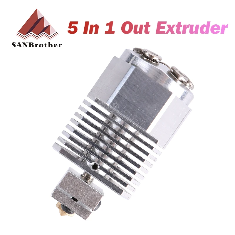 5 In 1 Out Extruder 12V/24V Cyclops and Chimera Five colors Hotend Bowden with Titan / Bulldog Extruder for 3D Printer Parts I3