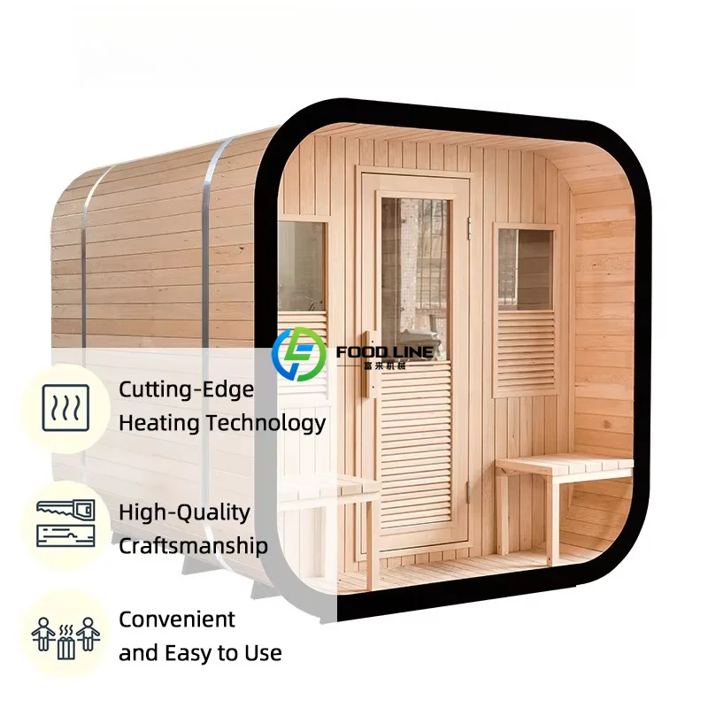 Factory Price Solid Wood Dry Steam Sauna For 4 People Modern Luxury Outdoor Traditional Sauna Cabin