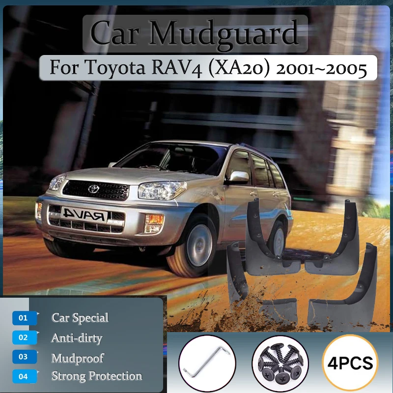 Car Mudguards For Toyota RAV4 RAV 4 XA20 2001 2002 2003 2004 2005 Antifreeze Fenders Mud Guards Mudflaps Baffle Auto Accessories