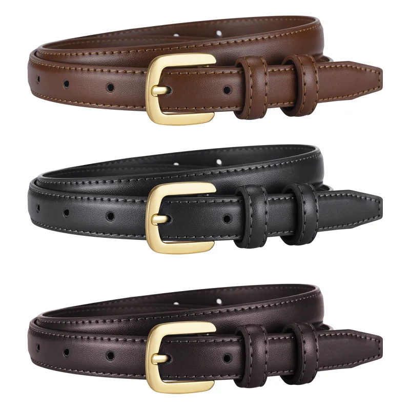 حزام السيدات الموضة، حزام مشبك دبوس معدني، حزام خصر أنيق من جلد البولي يوريثان، حزام عالي الجودة #1