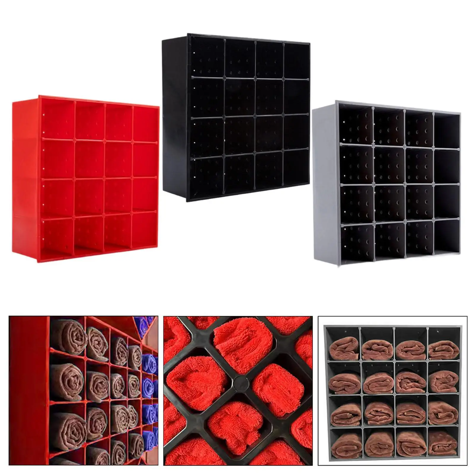 Autowashanddoekorganisator Huishoudelijk met 16-handdoeken Reinigingsdoekrek