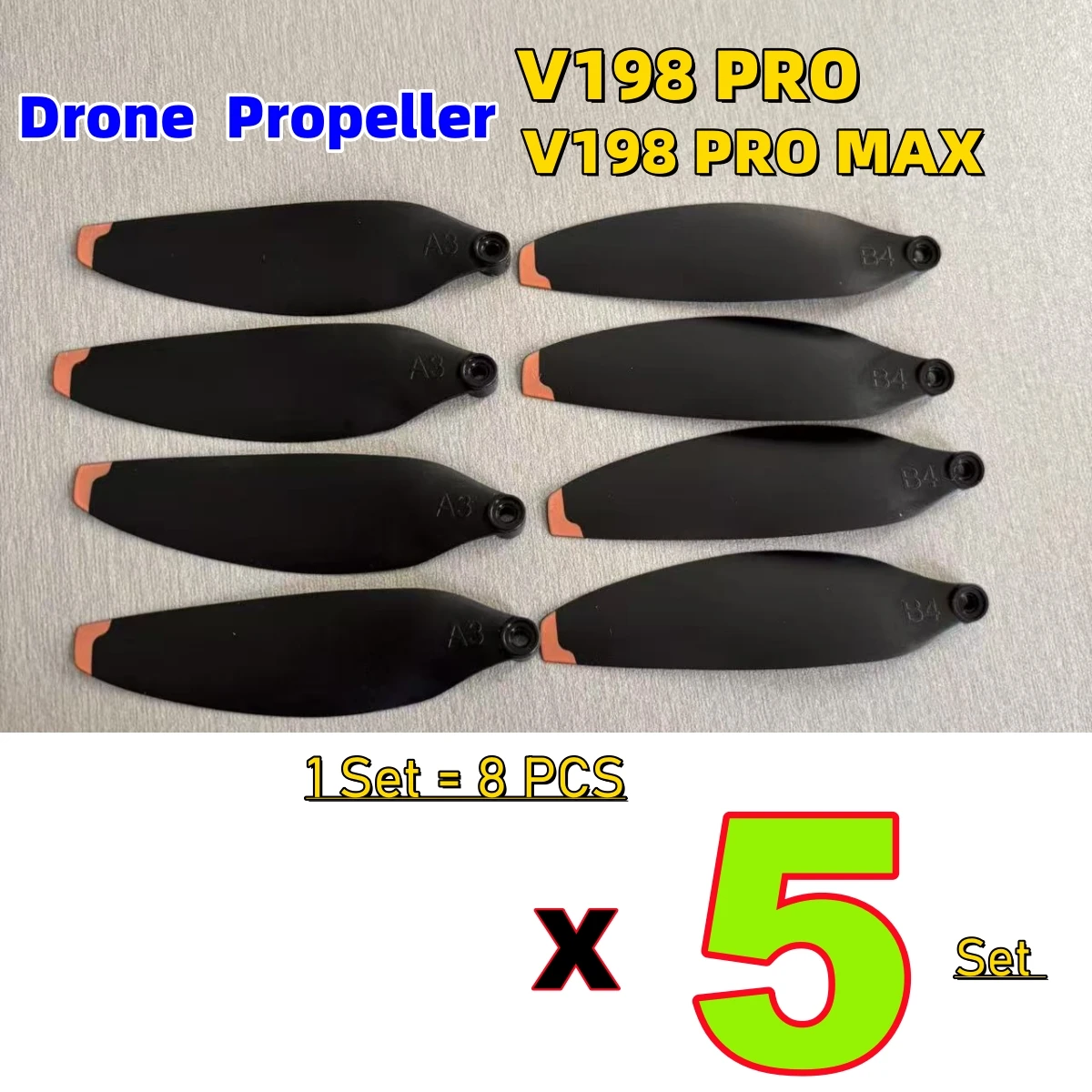 JHD V198 PRO الطائرة بدون طيار المروحة ل V198 برو ماكس الطائرة بدون طيار قطع الغيار مجداف V198 برو ماكس الطائرة بدون طيار استبدال V198 شفرة بالجملة