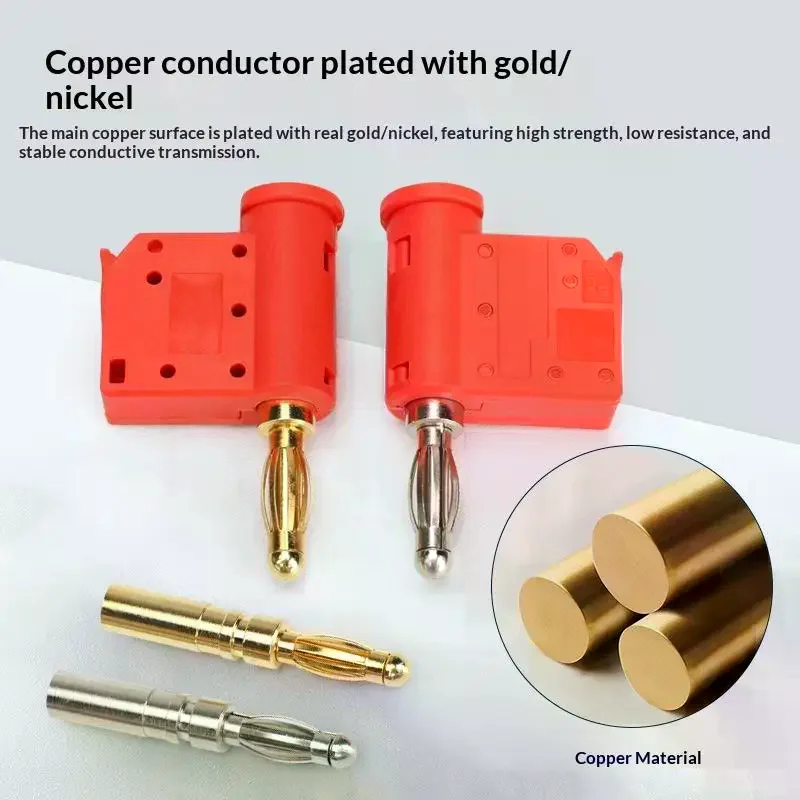 1Pcs 24A High Current Quick Wire Connector 4mm Solderless Banana Plug Audio Speakers Amplifier Direct Insertion Connectors