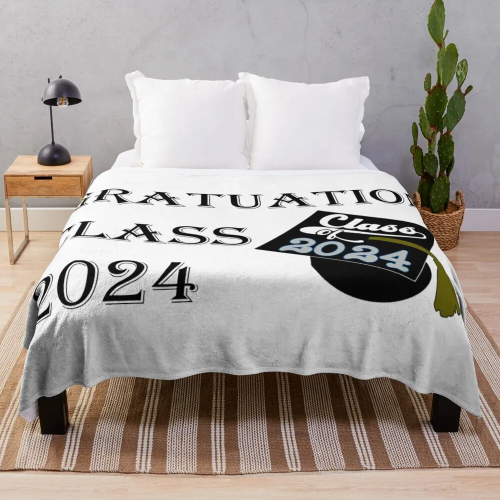 

Class Of 2024 Throw Blanket Summer Beddings heavy to sleep Giant Sofa Blankets