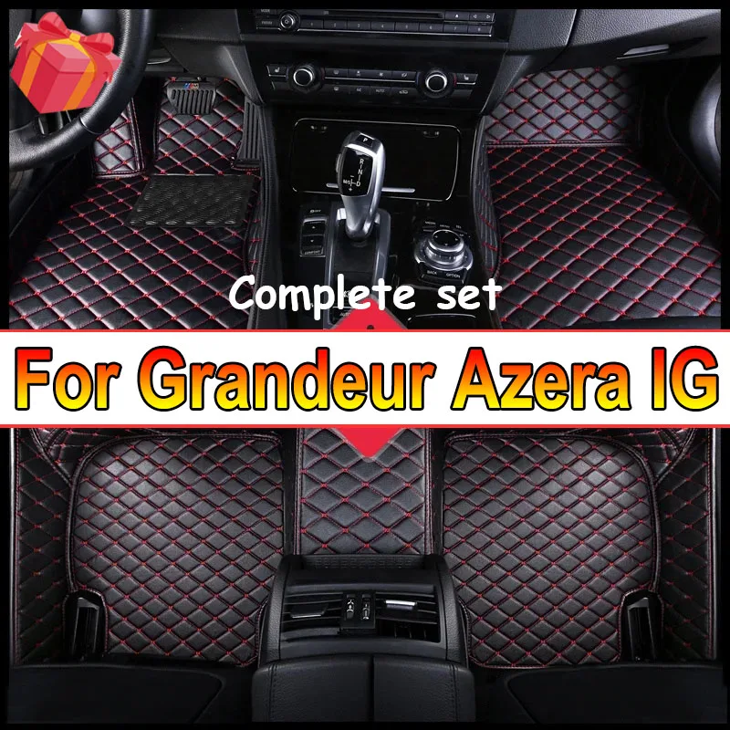 Car Mats For Hyundai Grandeur Azera IG 2019~2022 Anti-dirt Pad Carpets Leather Floor Mat Rugs Pad Interior Parts Car Accessories