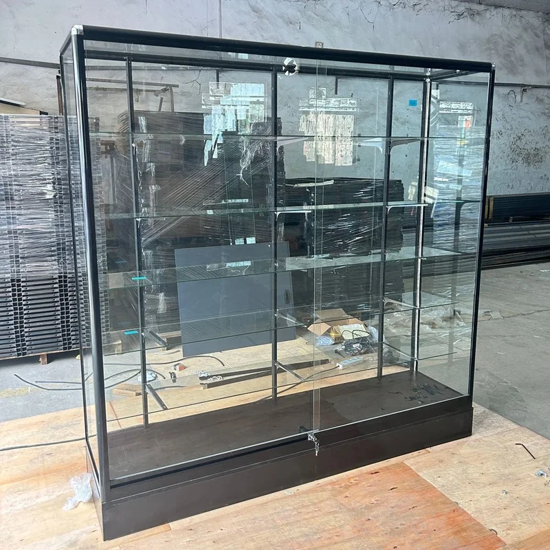 custom.Retail Shop Furniture Aluminum Frame Showcases Glass Display Tobacco Store Glass Cabinet Display Smoke Shop Display