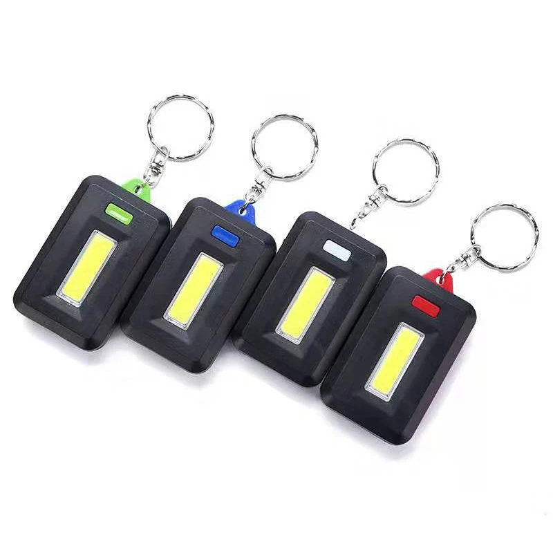 Linterna LED COB de emergencia, linterna Con 3 modos, llavero, luz de trabajo impermeable, linterna de bolsillo para acampar