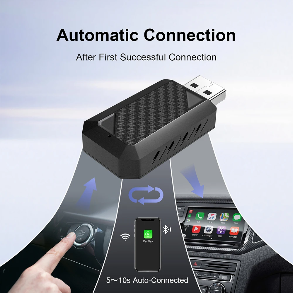 2 in 1 bedraad naar draadloze CarPlay Android Auto Adapter voor OEM autoradio met USB Dongle Smart Mini Box Plug en Play Bluetooth