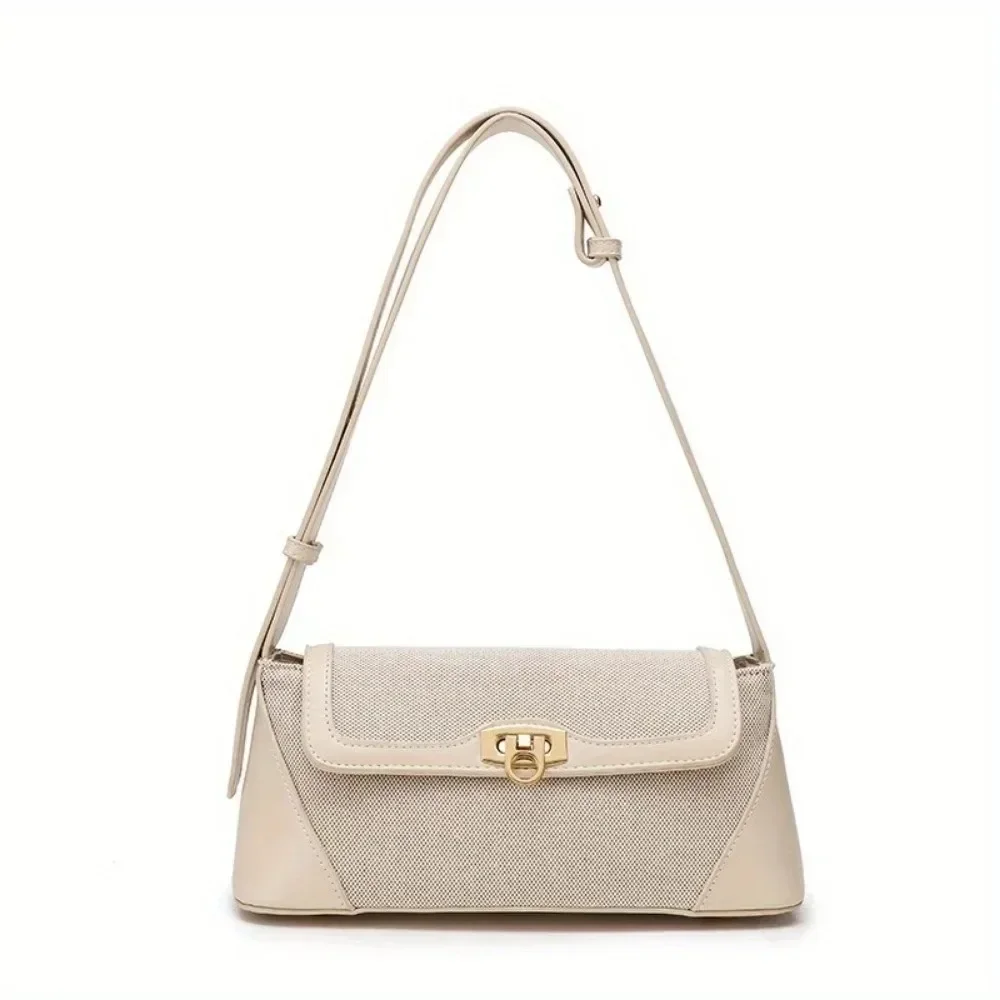 

French niche bag Shoulder bag Underarm bag Foreign trade New contrasting color commuting versatile retro shoulder messenger bag