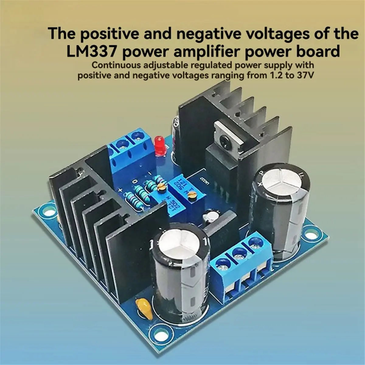 (ABGQ) LM317 LM337 Positive and Negative Dual Power Adjustable Filter Voltage Regulator Power Supply Board Module