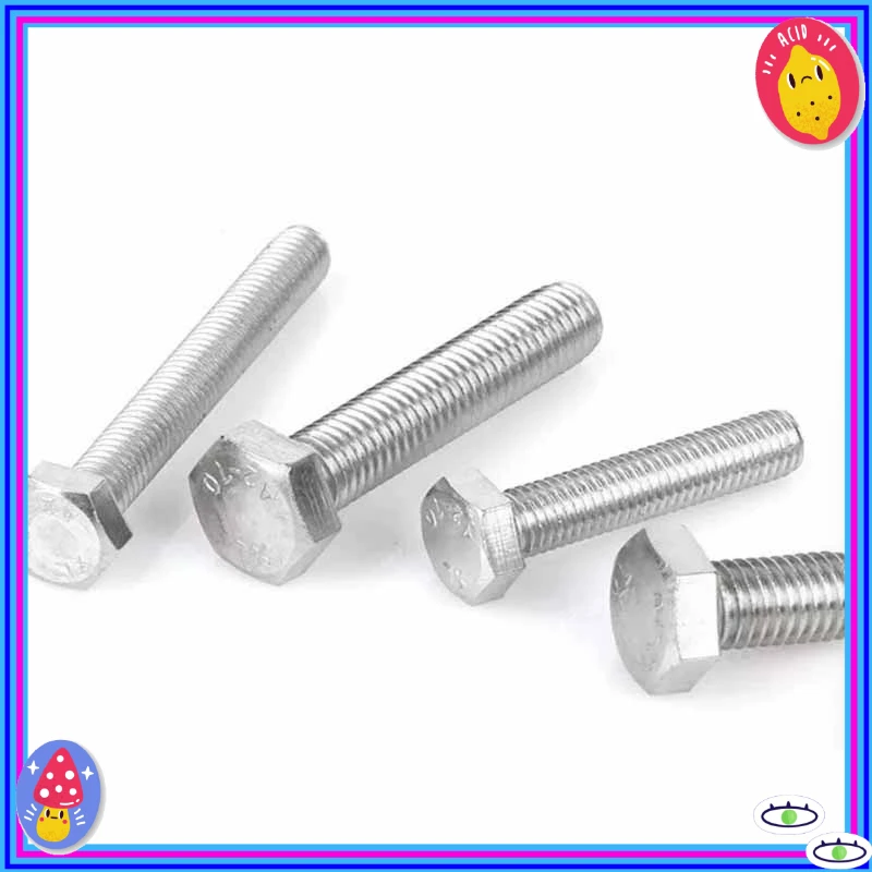 

M5 M6 M8 M10 M12 M14 M16 A2-70 304 Stainless Steel DIN933 External Hex Screw Outer Hexagon Head Bolt Lengthen Thread 30-250mm