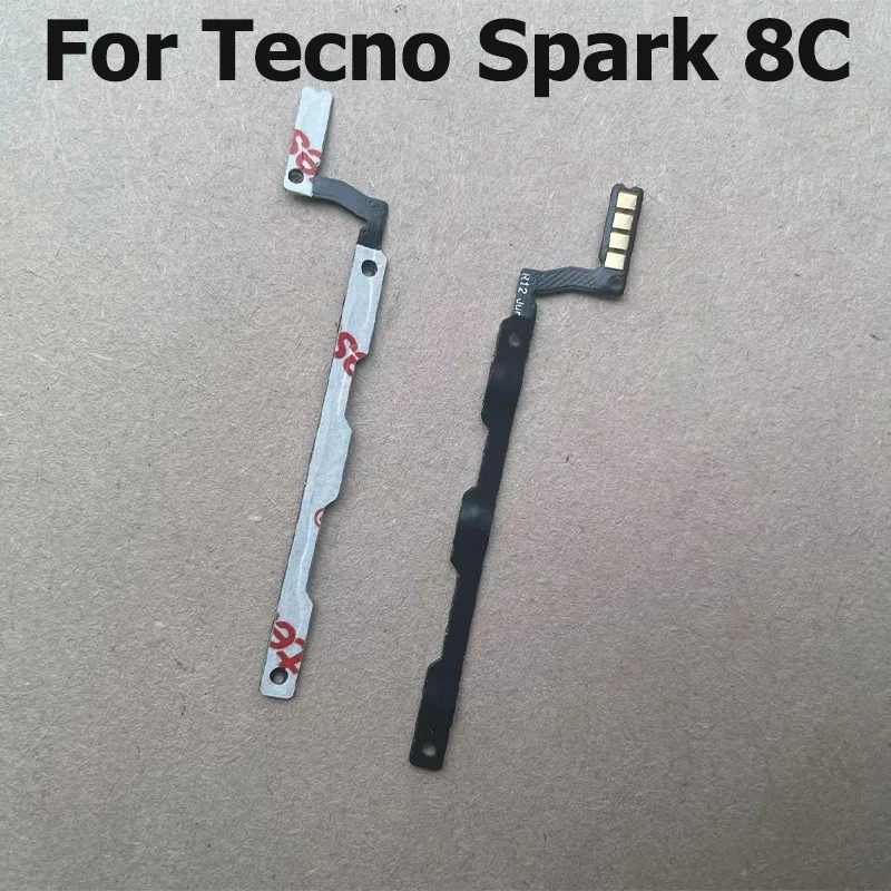 Power Volume Buttons Flex Cable For Tecno Spark 8C Side Power Volume Keys Flex Ribbon