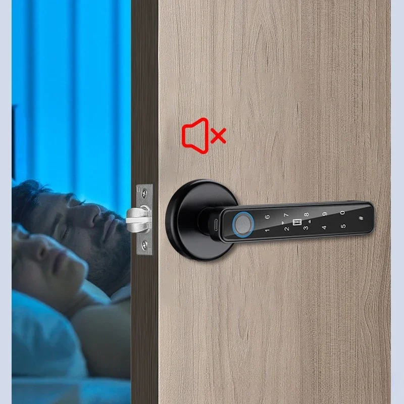 Indoor fingerprint Bedroom Office password Room wooden door Smart Graffiti lock TT LOCK electronic lock