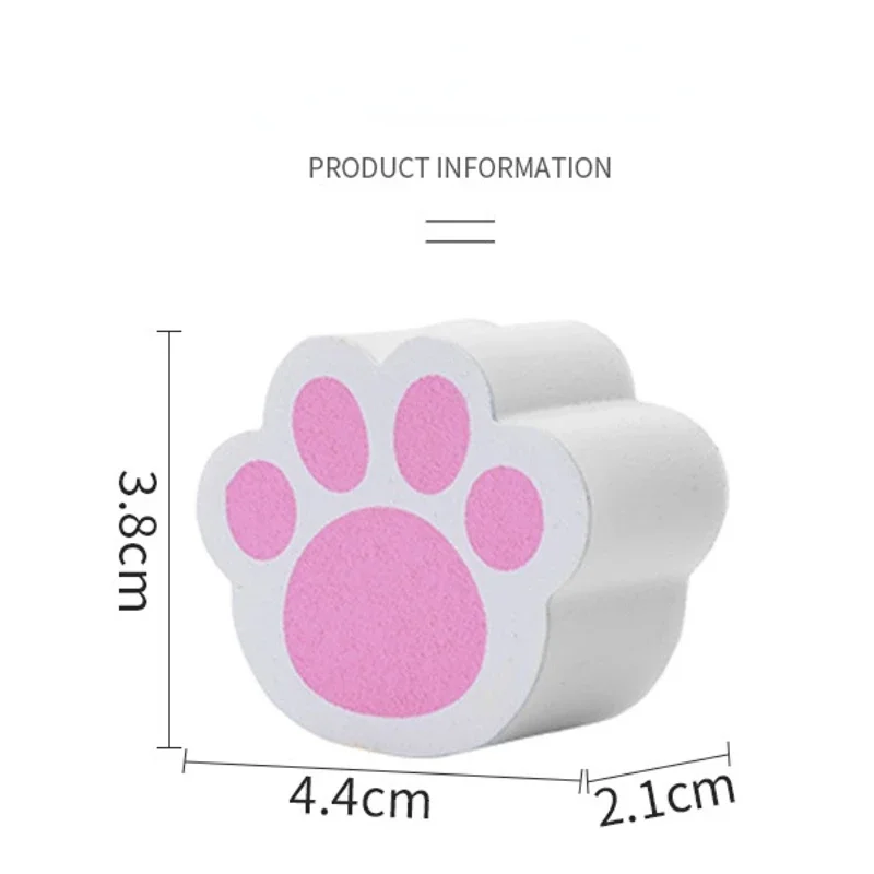 Kawaii Cat Paw Cleaning Sponge Block for Mirror Metal Surface Washbasin Scrubbers Cleaning Tools Kitchen Bathroom Gadgets