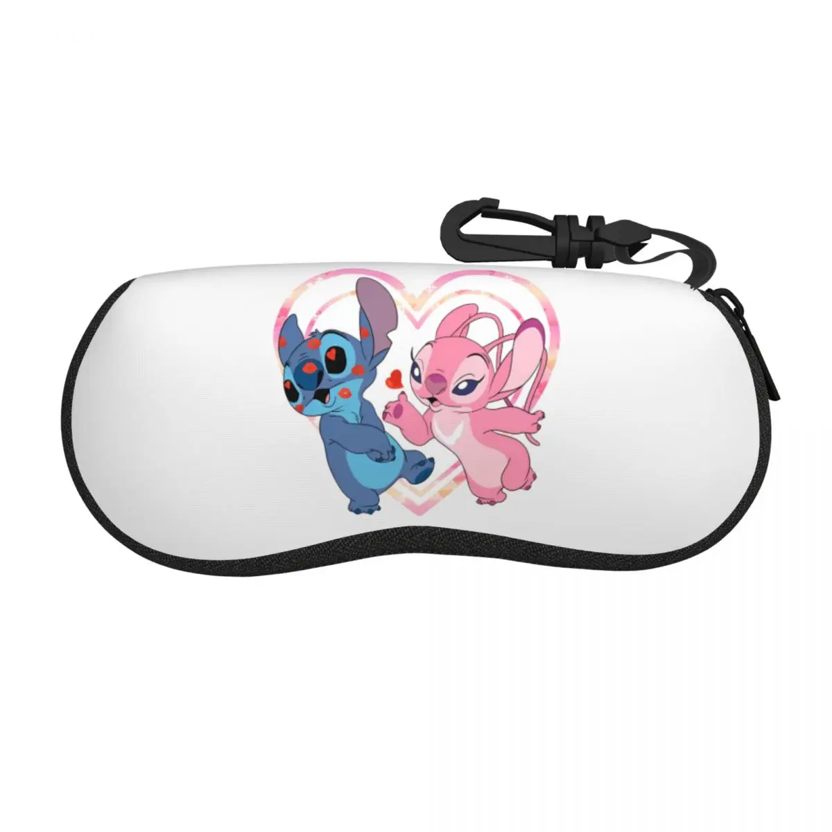 Stitch And Angel Glasses Case Cover Custom Sunglasses Pouch Men Women Convenient Glasses Box Vintage Eyewear Organizer