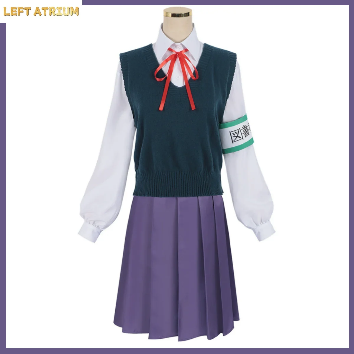 Anime The 100 Girlfriends Who Really Really Love You Yoshimoto Shizuka Cosplay Costume Jk School Uniform Wig Woman Cute Suit view 3