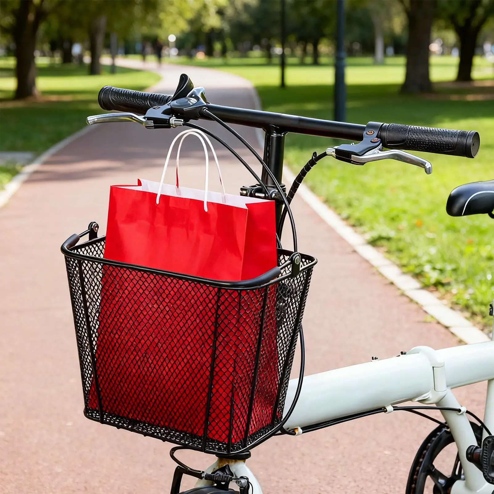 

Kids Bike Basket Weather Resistant Quick Release Metal Storage Basket Bike Accessories For Road Mountain Electric Scooter