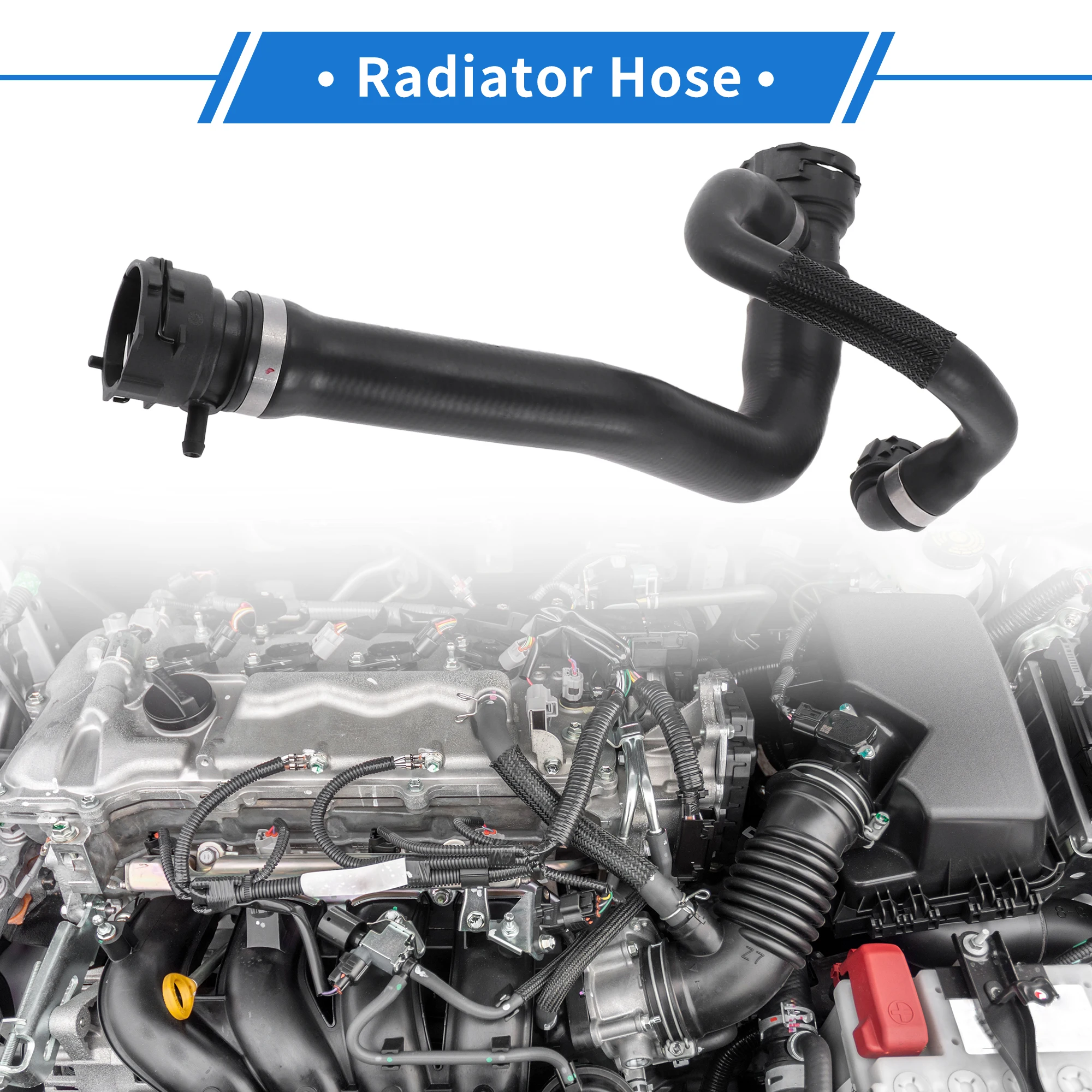 UXCELL Radiator Hose for BMW X5 E70 48i xDrive 2006 2007 2008 2009 2010 Upper Coolant Water Hose 17127536230