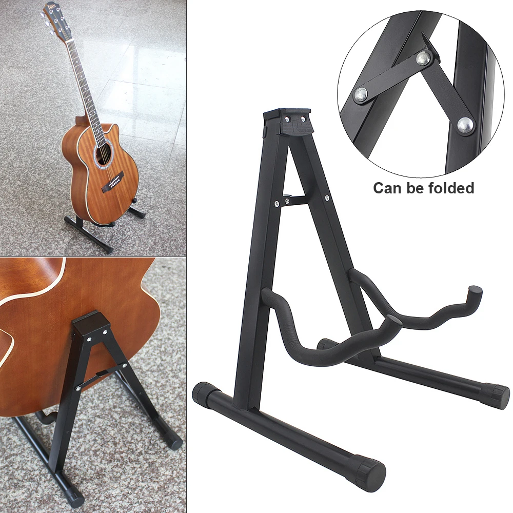 

Folding Tripod Guitar Stand Floor Aluminum Alloy Metal Foldable Guitar Holder for Bass Ukulele Violin Cello Guitarra Accessories