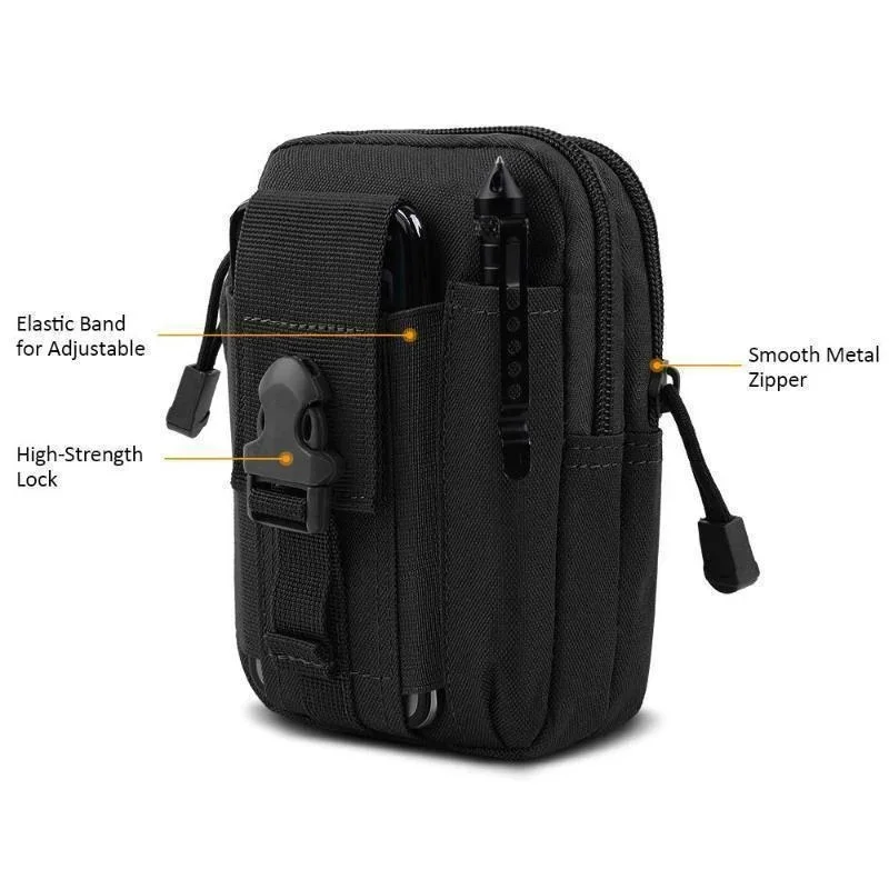 Mobile Phone Case Pouch Waist Bag Waterproof Nylon Multifunction Casual Men Waist Pack Male Small Bag