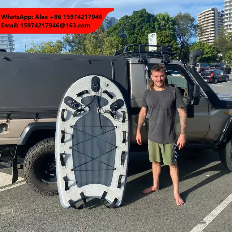 Inflatable Bodyboard Water Rescue Sled Inflatable Floating Mat Jet Ski Rescue Sled For Surf Life Saving