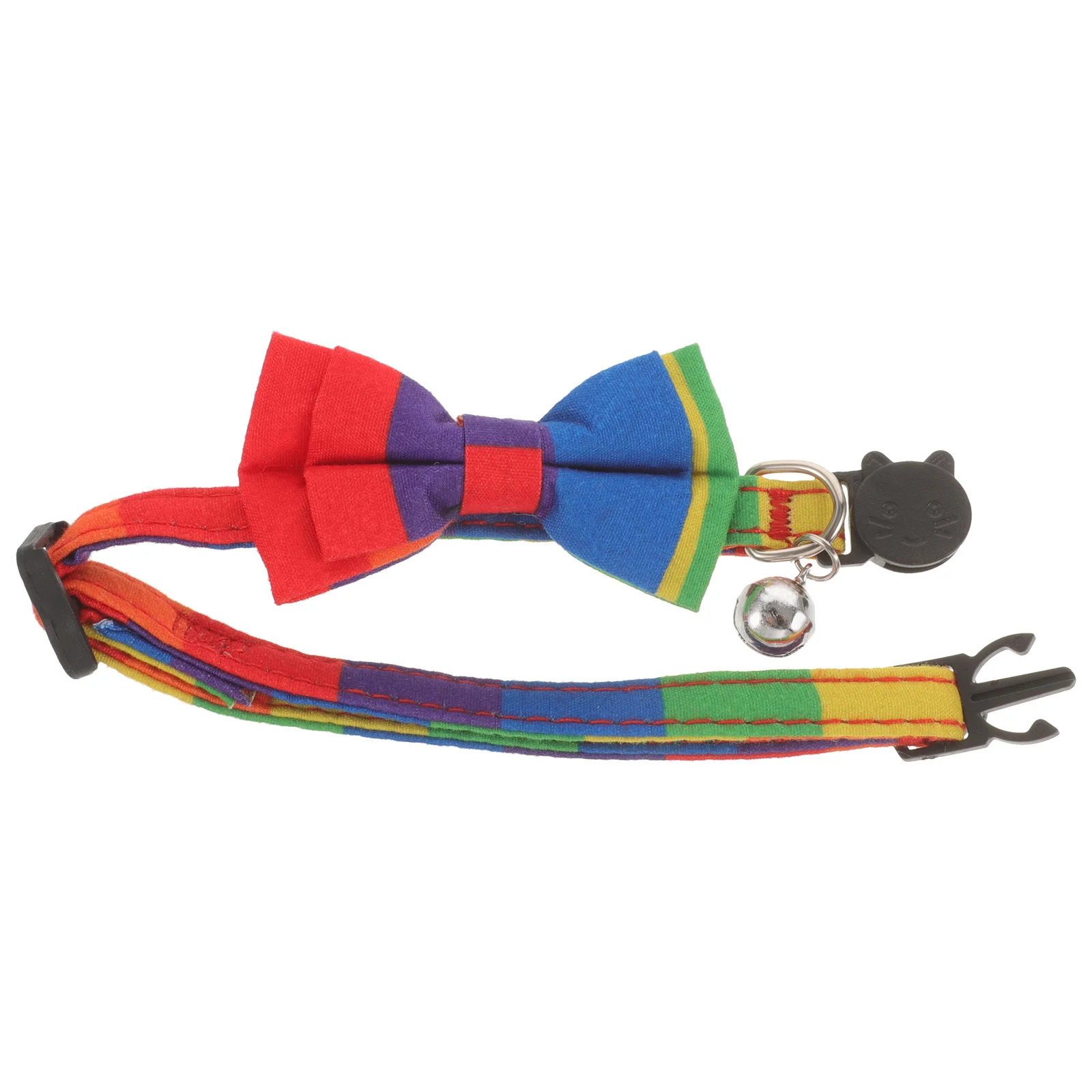 

Rainbow Pattern Dog Cat Bow Tie Collar Adjustable Adorable Pet Collar for Parties Outdoor Use Small Puppies Dog Holiday Collars