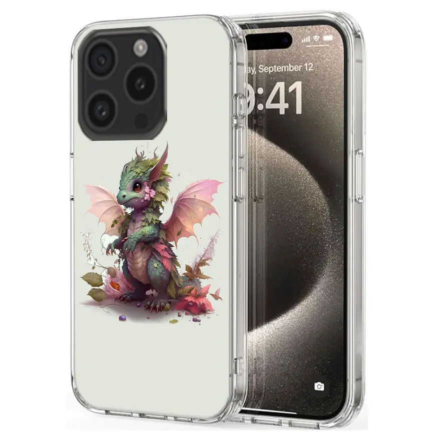 Cute Mythical Dragon Clear Phone Case For Apple iPhone 12 13 Mini 11 14 15 16 Pro Max Cover XS MAX XR Soft