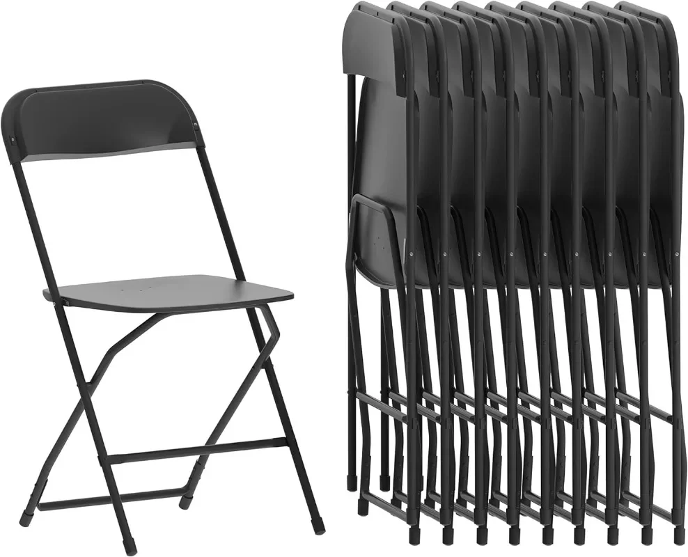 Hercules Series Plastic Folding Chair,10 Pack 650LB Weight Capacity Comfortable Event Chair,Lightweight Folding Chair,Multicolor