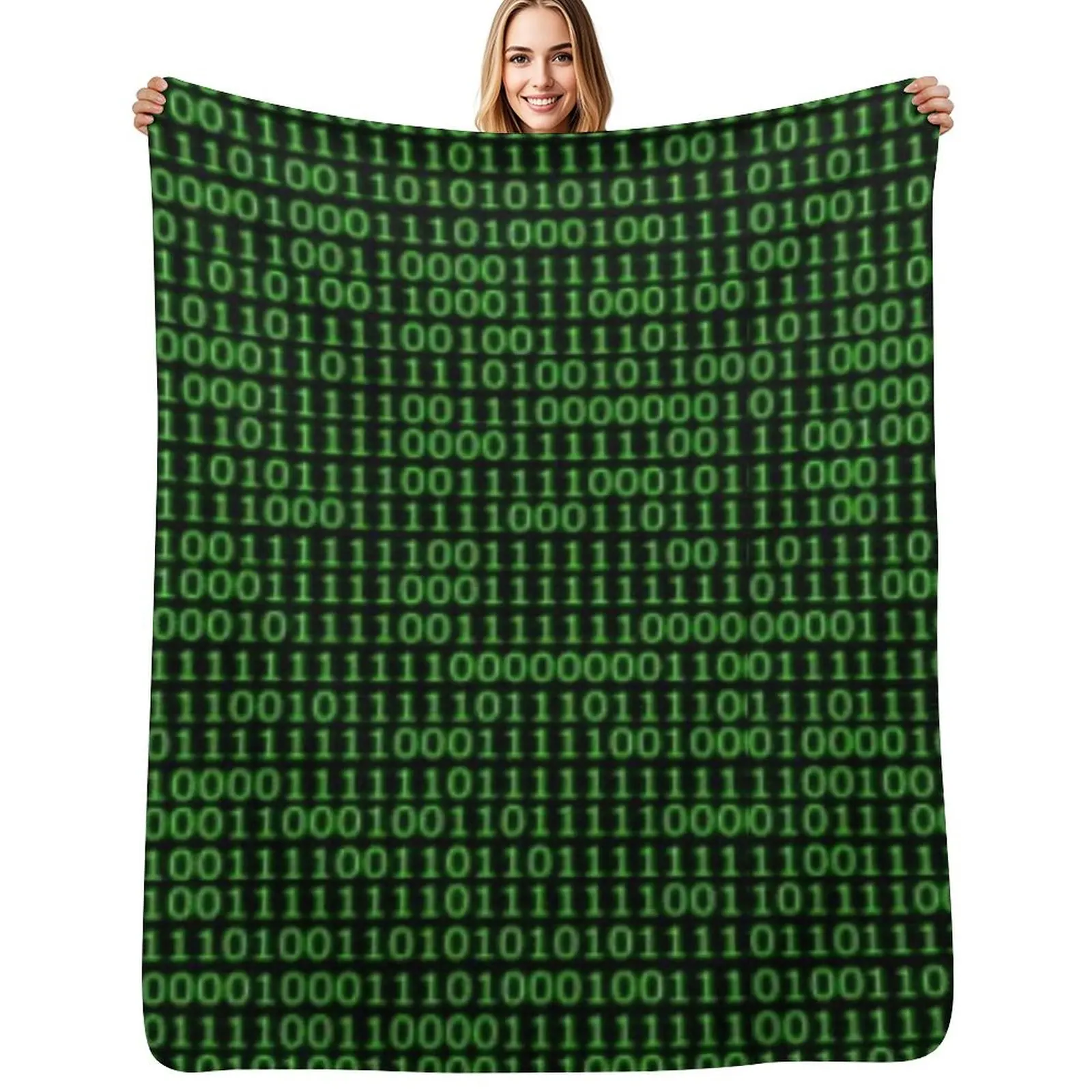 Binary Code Throw Blanket Moving Decorative Beds heavy to sleep Blankets For Baby Heavy Fashion Sofas Blankets