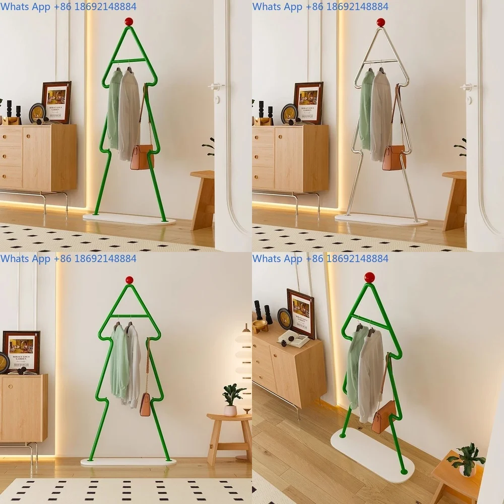 

Christmas Tree Coat Rack Minimalist Home Creative Storage Simple Living Room Multi Functional Floor Clothing Hat Stand