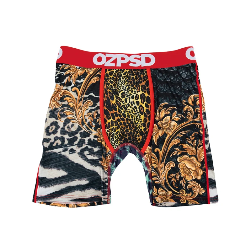 OZPSD Seamless Sexy Men Underwear Boxer Cueca Male Panties Lingerie Men Underpants Boxershorts Plus Size Printed Men\'s Boxers