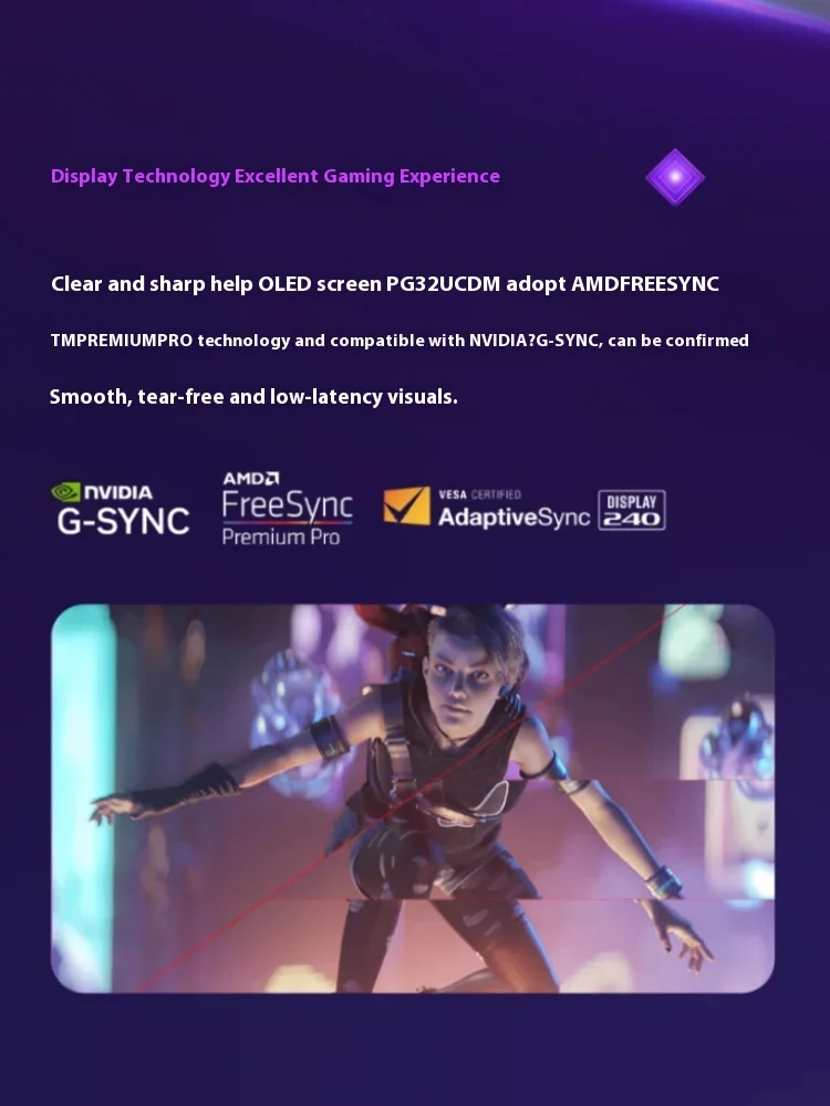 Originale ROG PG32UCDM Monitor da 31.5 pollici 4K 240HZ 16:9 3840x2160 IPS schermo di visualizzazione Desktop Laptop Monitor Office Gamer PC Gaming