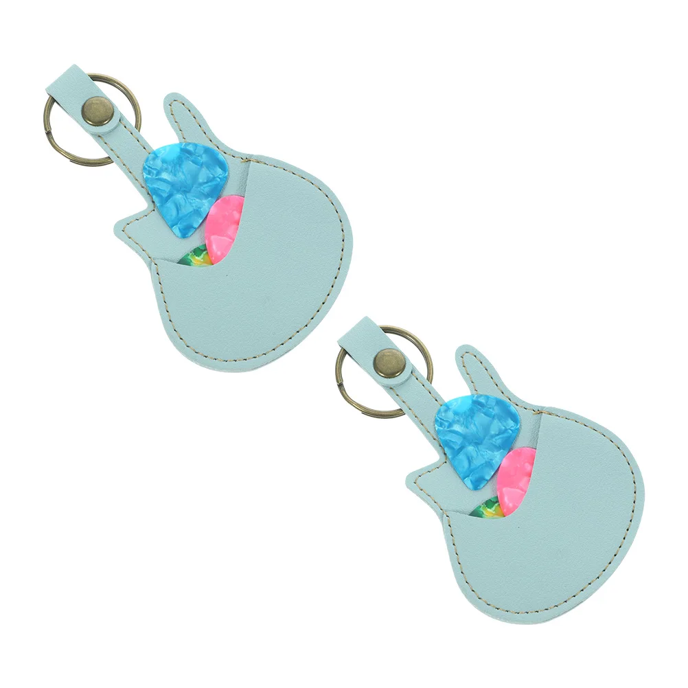 

Pick Storage Bag Guitar Case Picks Holder Display Ballad Mini Shaped Pu Plectrum Case.