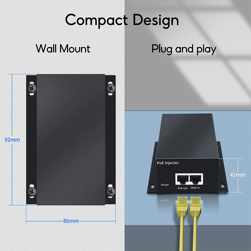 Imagem -05 - Injetor Poe Gigabit 90w Ieee 802.3af 802.3at 802.3bt 1000mbps Fonte de Alimentação Poe para Câmera ip ap sem Fio Telefone Voip