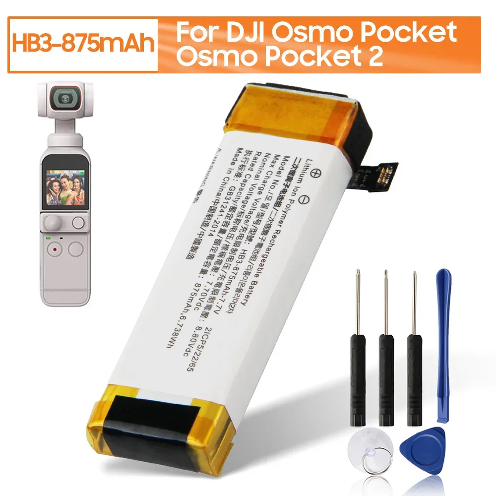 

Replacement Camera Battery HB3 for DJI Osmo Pocket Osmo Pocket II Osmo Pocket 2 Action 875mAh