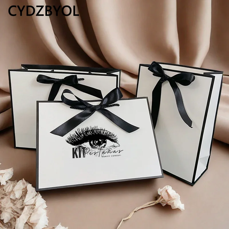 CYDZBYOL 10 Pcs Custom Logo Packaging For Small Businesses Valentines Day Gift Luxury Bag Wedding Birthday Packge Bag Custom