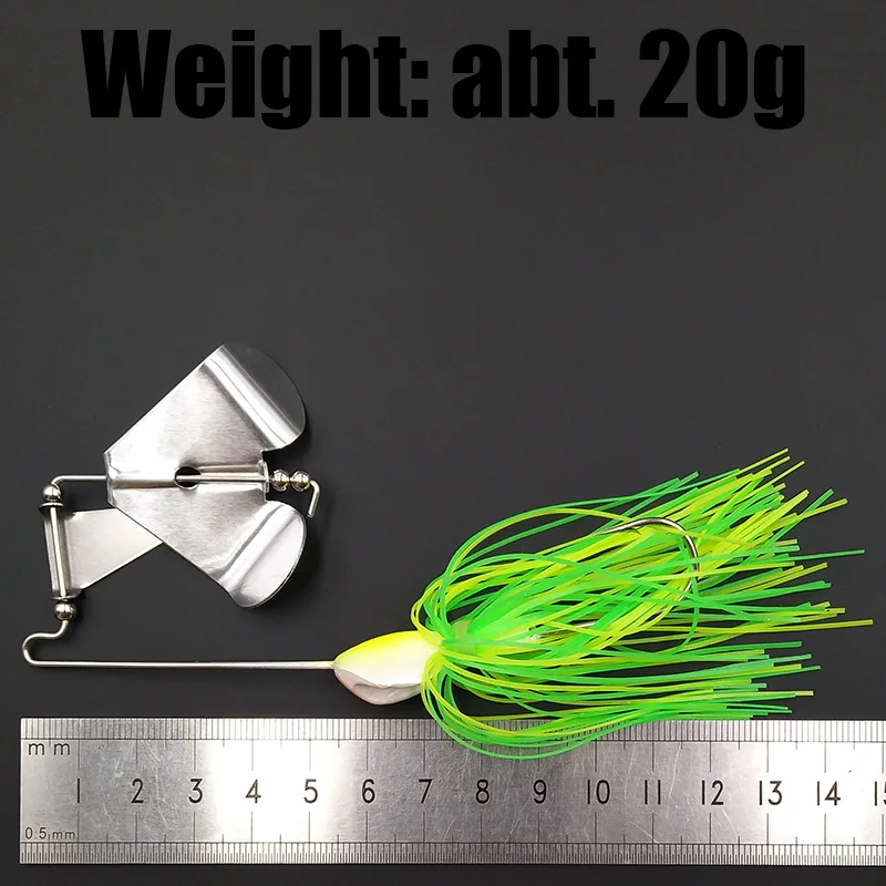 wusanban Lunker Spinner Baits Hard Fishing Lure about 20g Noisy Buzz Rotating Blade Bubble Vibration Propeller Trolling Wobblers - view 6