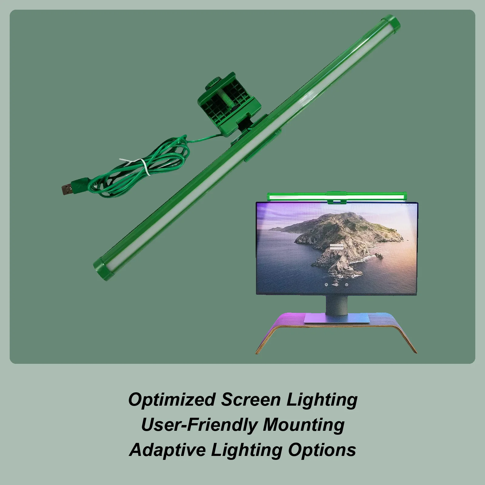 

Компьютерная световая панель, 3-цветная регулируемая лампа, антибликовый экран, светильники для монитора, офиса, дома, стола, общежития, колледжа, верстака