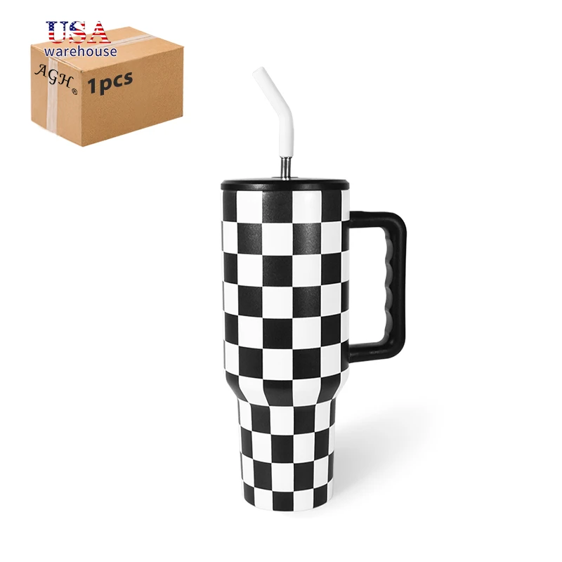 

1pcs 40oz G3.0 Stainless Steel Insulated Travel Mug 40oz Cup Tumbler With Full Print and straw lid He