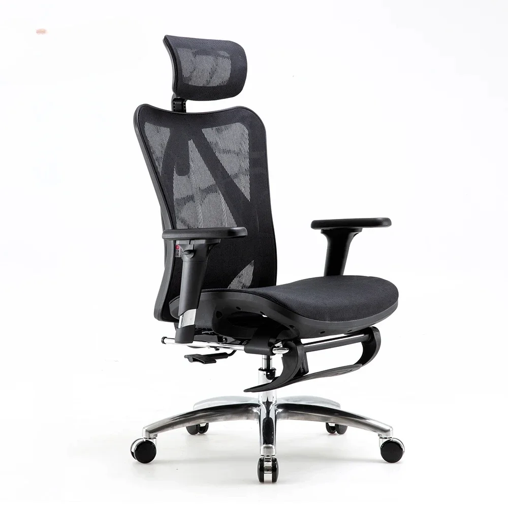 Office Seats 3D PU Armrests Back Support Chair Ergonomic Chair With Footrest