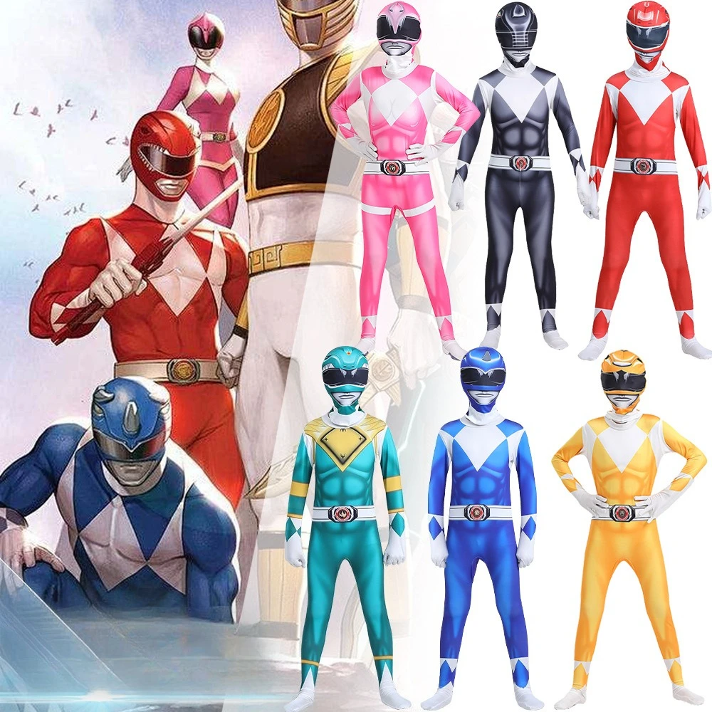 

Adult Kids Morpher Super Hero Samurai Sentai Shinkenger Rangers Jumpsuit Children's All-inclusive Tight Role-playing Costume