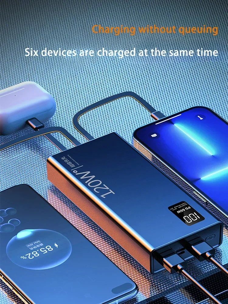 Xiaomi 50000mAh High Capacity Power Bank 4 in 1 120W Fast Charging Powerbank Portable Battery Charger For iPhone Samsung Huawei image 5