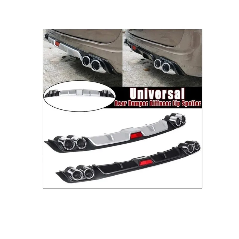 Universal rear lip for the car, rear bumper diffuser modification, rear bumper air deflector,  lip decoration
