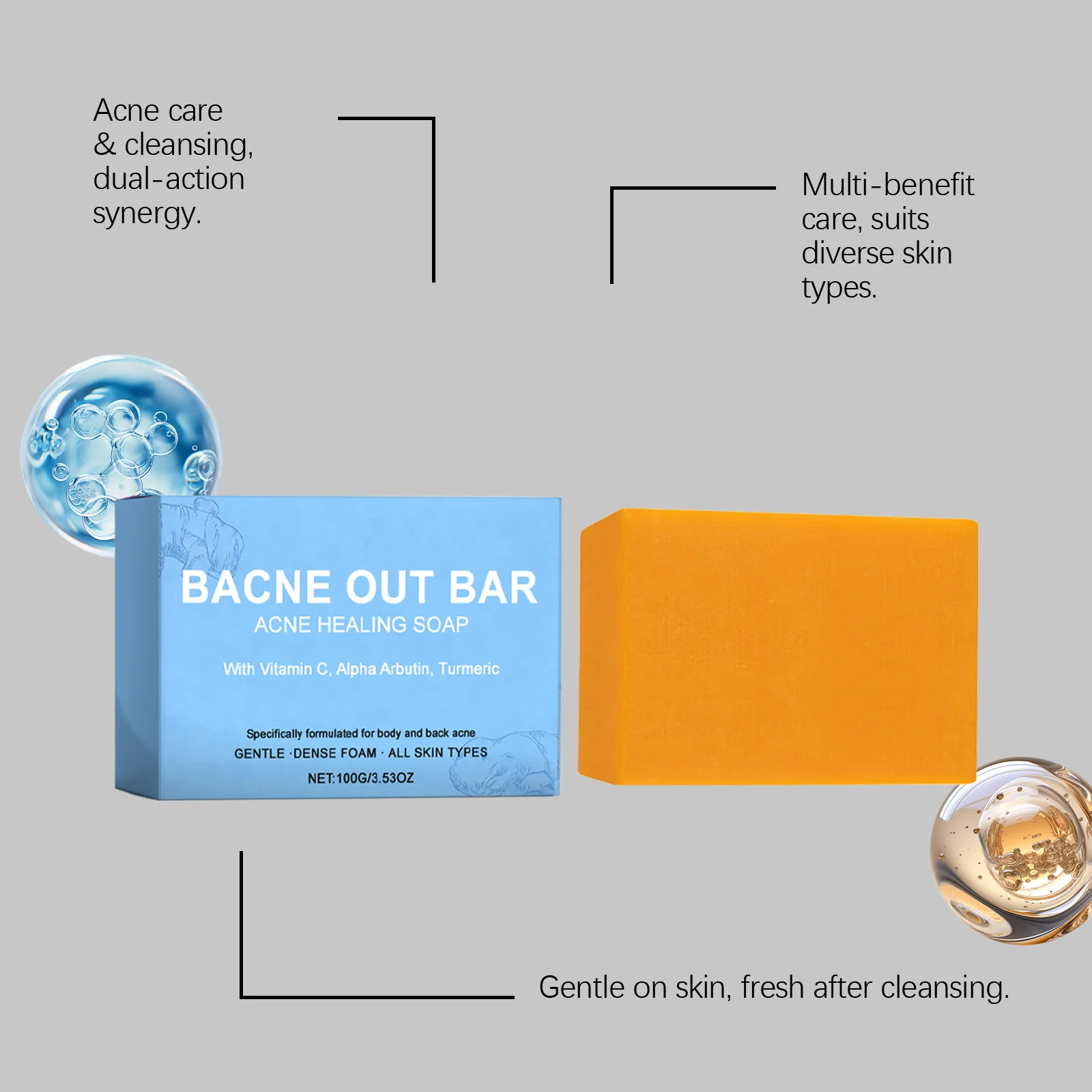 Body Cleansing Soap Exfoliating Lightening Dark Underarm Leg Body Oil Control Smoothing Hydrating Glowing Handmade Shower Soap