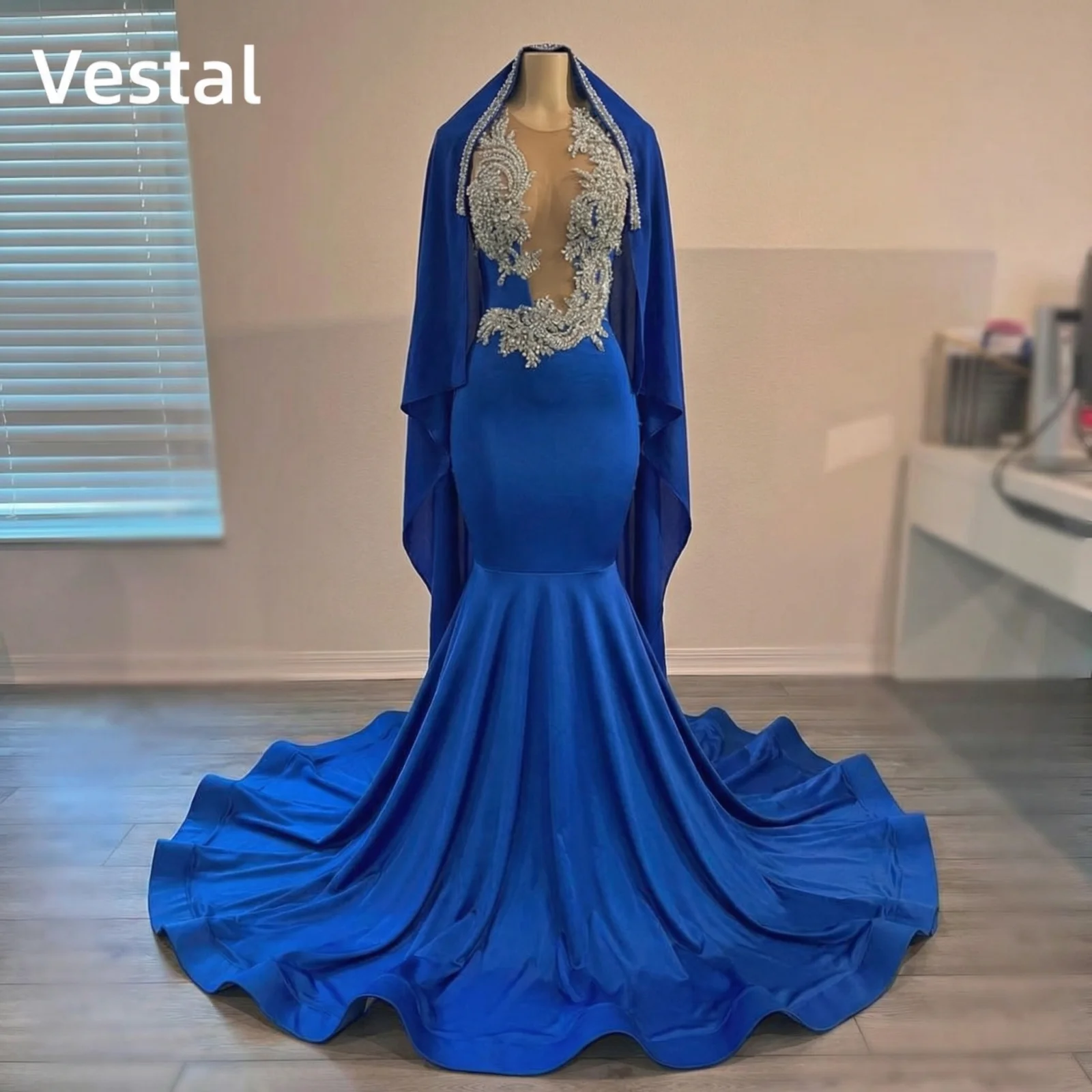 prom dress with hood Gloved Long Hooded Prom Dress: Jessica Angel 2464 Red / 2XSmall