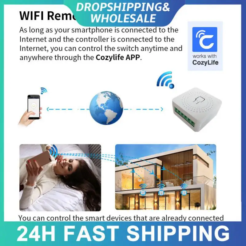 

-off Device 16a Disconnector Remote Control Switch Cozylife And Homekit Wifi Mini Breaker Ac100-240v Smart Home