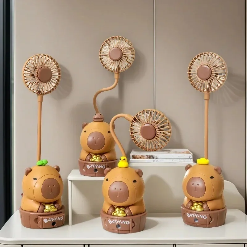 kawaii-capybara-folding-usb-desktop-fan-with-pencil-sharpener-cute-portable-cooling-fan-kids-jj4781