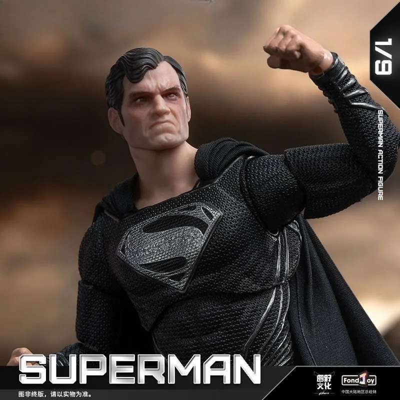 FondJoy Black Superman 2.0 Version Zack Snyder's Justice League Articulated Action Figure Desktop Ornament Model Collection Toys - view 2